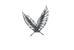 TWO FEATHERS tattoo idea