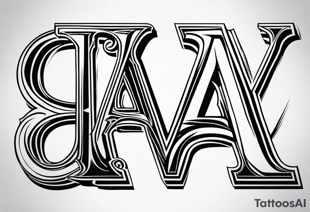 the letters A and R tattoo idea