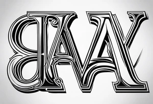 the letters A and R tattoo idea
