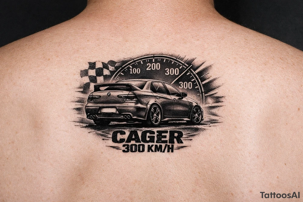 Alfa romeo 156 gta 
 cager 300 kmh tattoo idea
