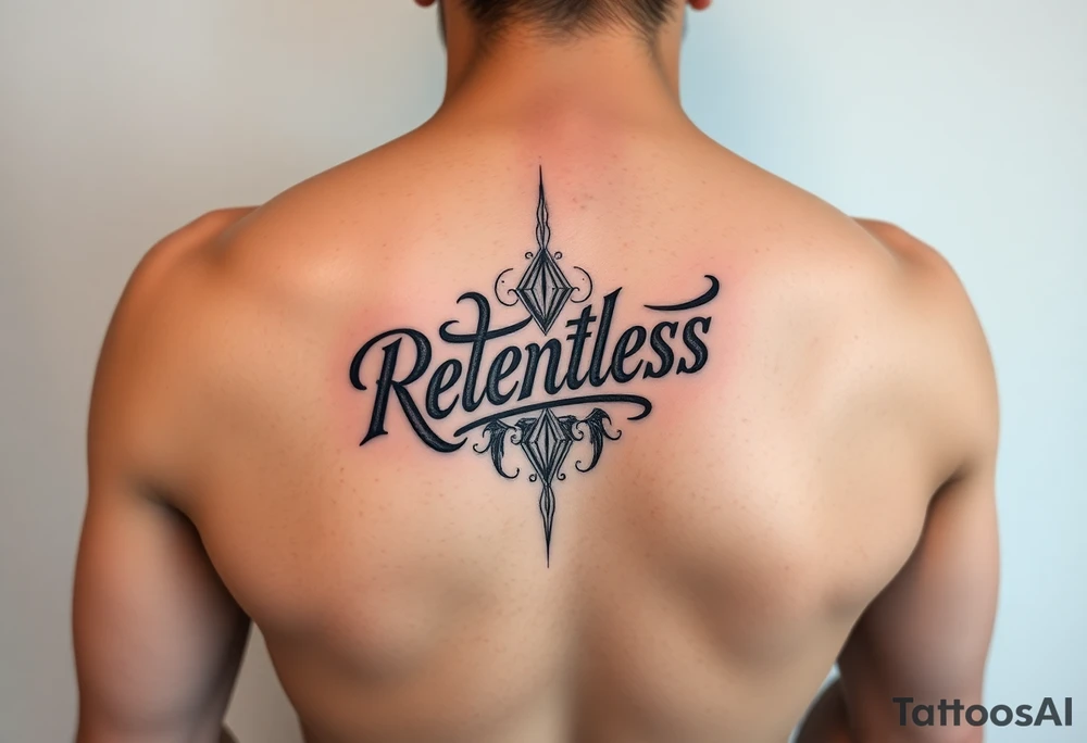 powerful majestic tattoo on a hand wrist representing "relentless" tattoo idea