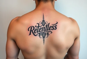powerful majestic tattoo on a hand wrist representing "relentless" tattoo idea
