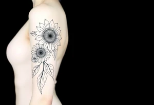 Sunflowers and ocean tattoo idea