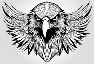 eagle face from front tattoo idea