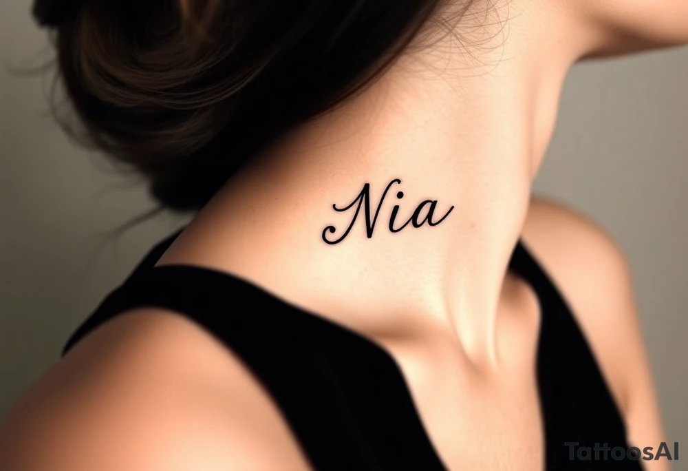 Nerdy design for name Nia tattoo idea