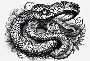 snake dying time and space enthropy tattoo idea