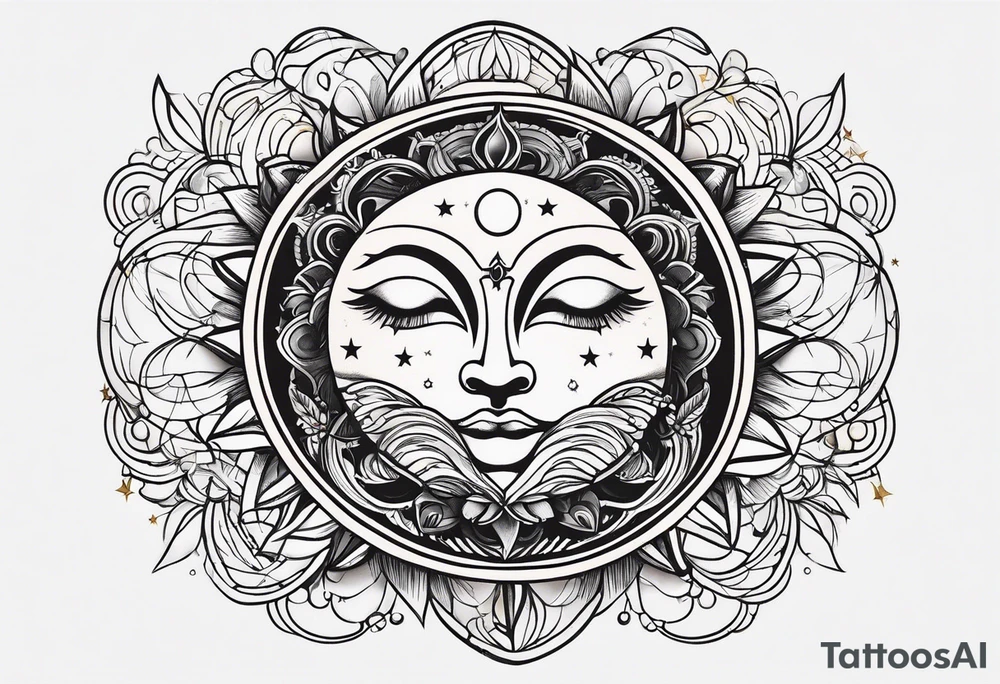 sun and moon
minimalist tattoo idea