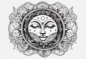 sun and moon
minimalist tattoo idea