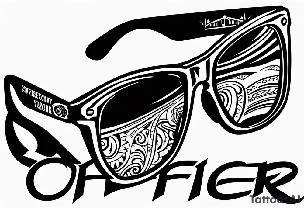 Officer Sunglasses tattoo idea