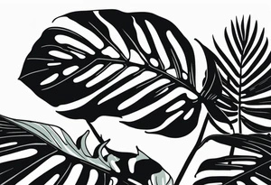 Growing monstera tattoo idea