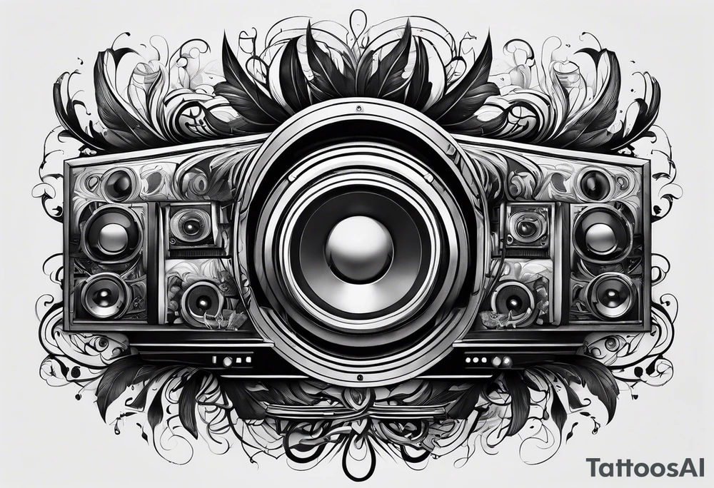 A forearm tattoo about electronic music tattoo idea