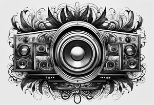 A forearm tattoo about electronic music tattoo idea