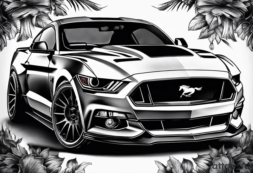 Mustang car tattoo idea