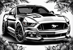 Mustang car tattoo idea