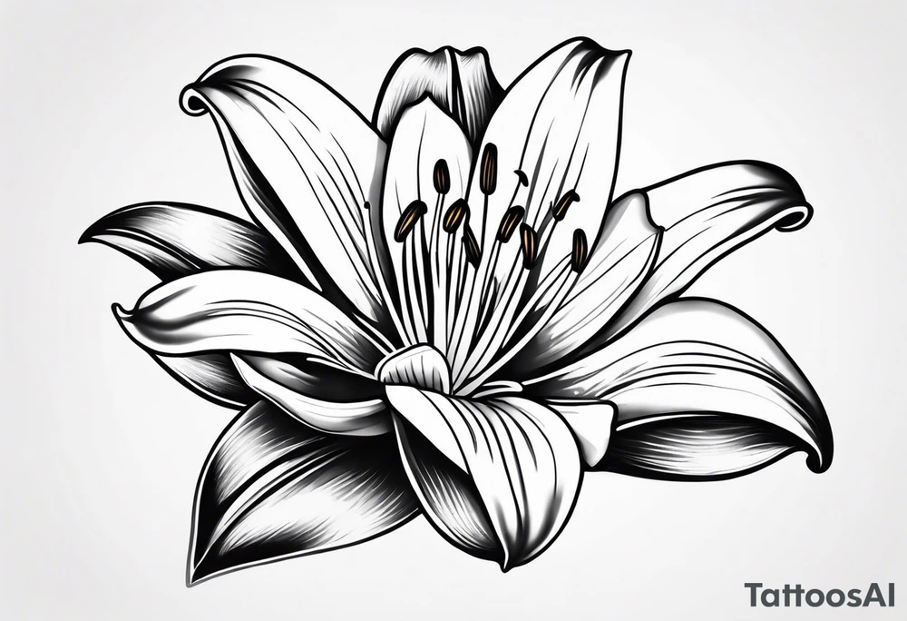 Small lily tattoo idea