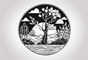 Nature Silhouette tattoo idea