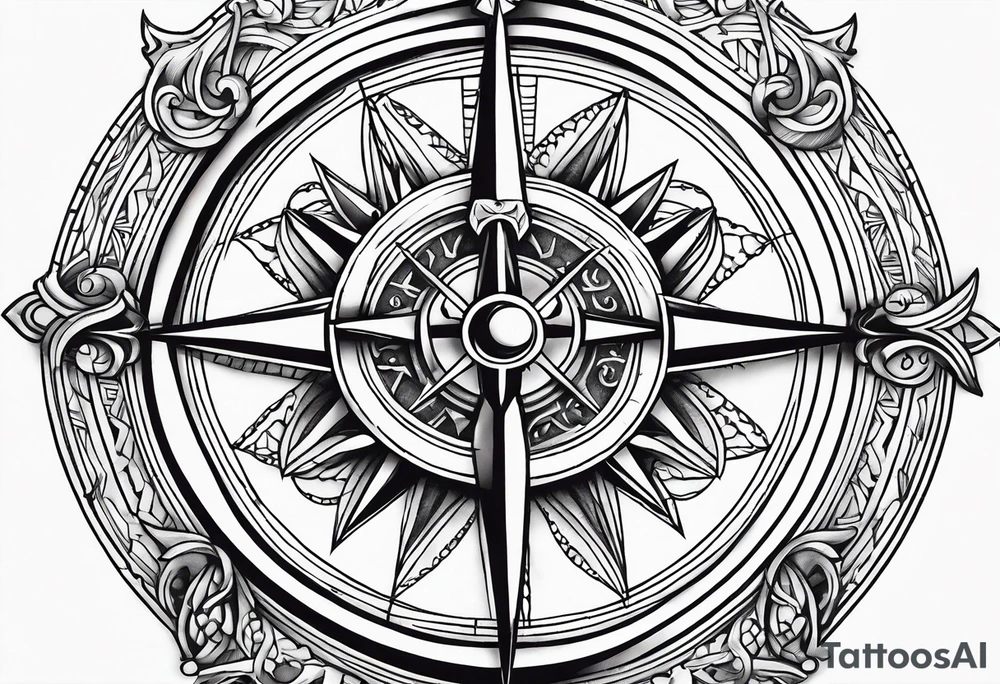 Norse compass tattoo idea