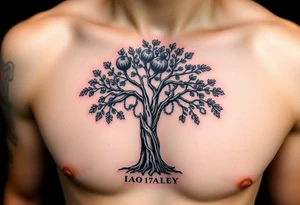 Breadfruit tree in iao valley maui with coordinates underneath tattoo idea