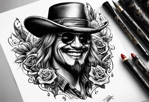 Smile now cry later gangster art tattoo idea