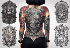 back tattoo covering the whole back canvas tattoo idea