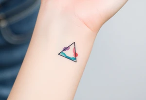 A small tattoo (2x2cm) on my wrist to represent my lesbian identity, but in a subtle way. Fine line. Triangle tattoo idea