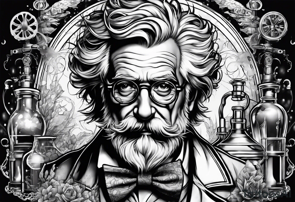 a mad scientist tattoo idea