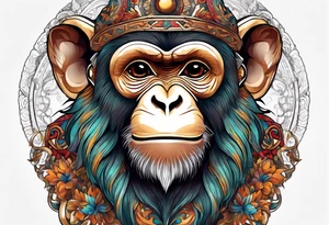 zodiac monkey with full body tattoo idea