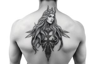 Freya norse goddess beautiful tattoo idea
