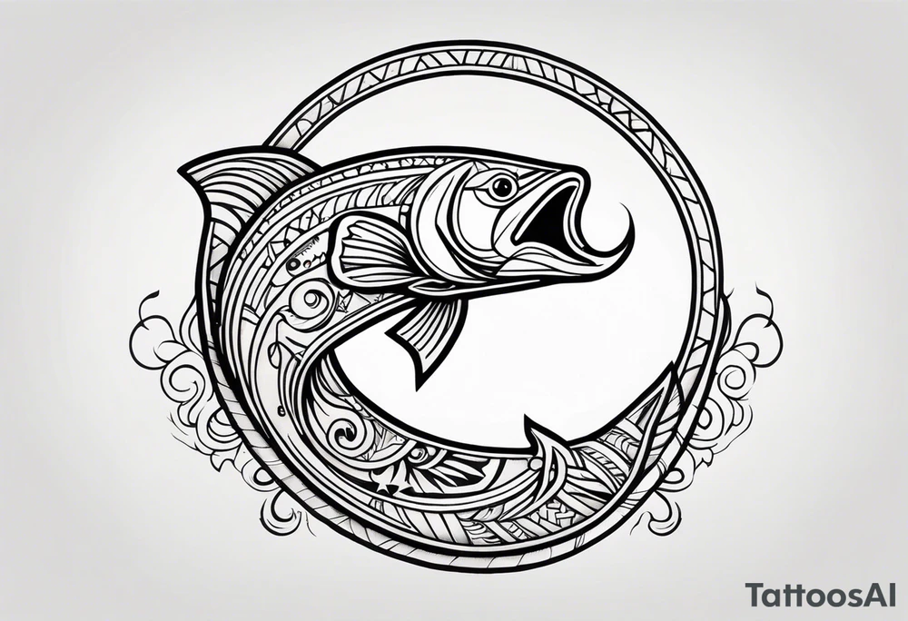 Polynesian fishing hook tattoo tattoo idea