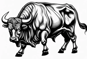 Bull vs bull fighter tattoo idea