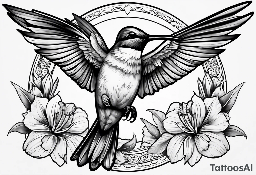 humming bird tattoo idea