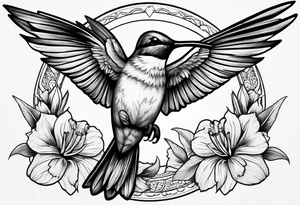 humming bird tattoo idea