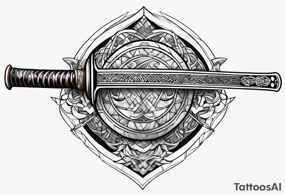 broken samurai
 sword tattoo idea