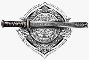 broken samurai
 sword tattoo idea