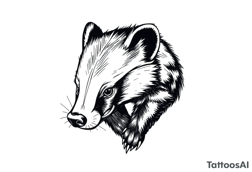Honey badger tattoo idea