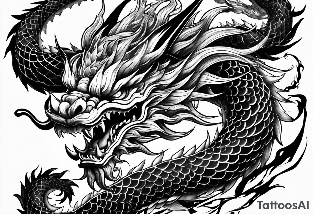 Kaido in dragon form tattoo idea