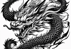 Kaido in dragon form tattoo idea