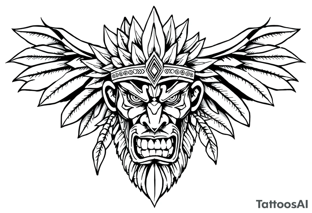 Hawaiian warrior tattoo idea