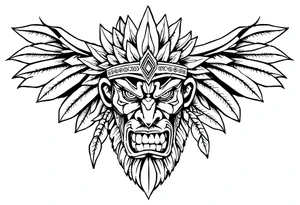 Hawaiian warrior tattoo idea