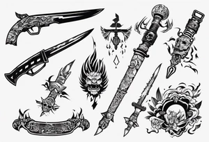 Weapons tattoo idea