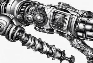 right arm tattoo robotic arm tattoo idea