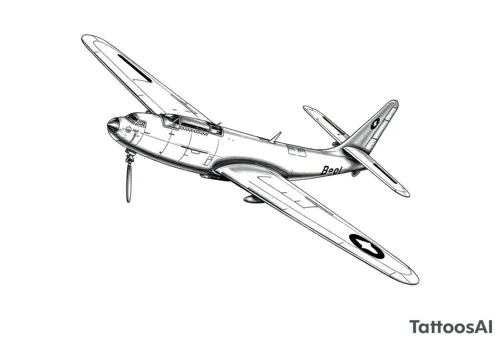 b26 marauder, aviation inspired, sleeve tattoo tattoo idea