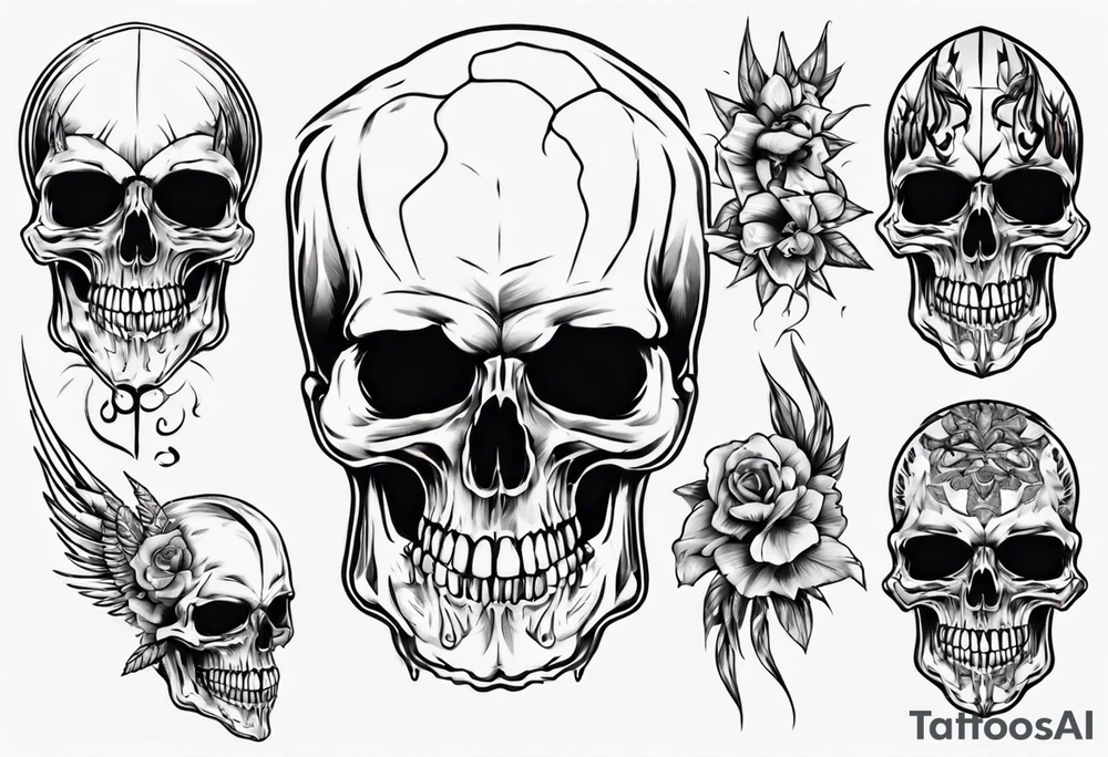 skull for back tattoo idea