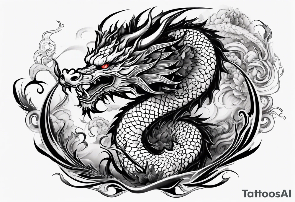 japanese dragon tattoo idea