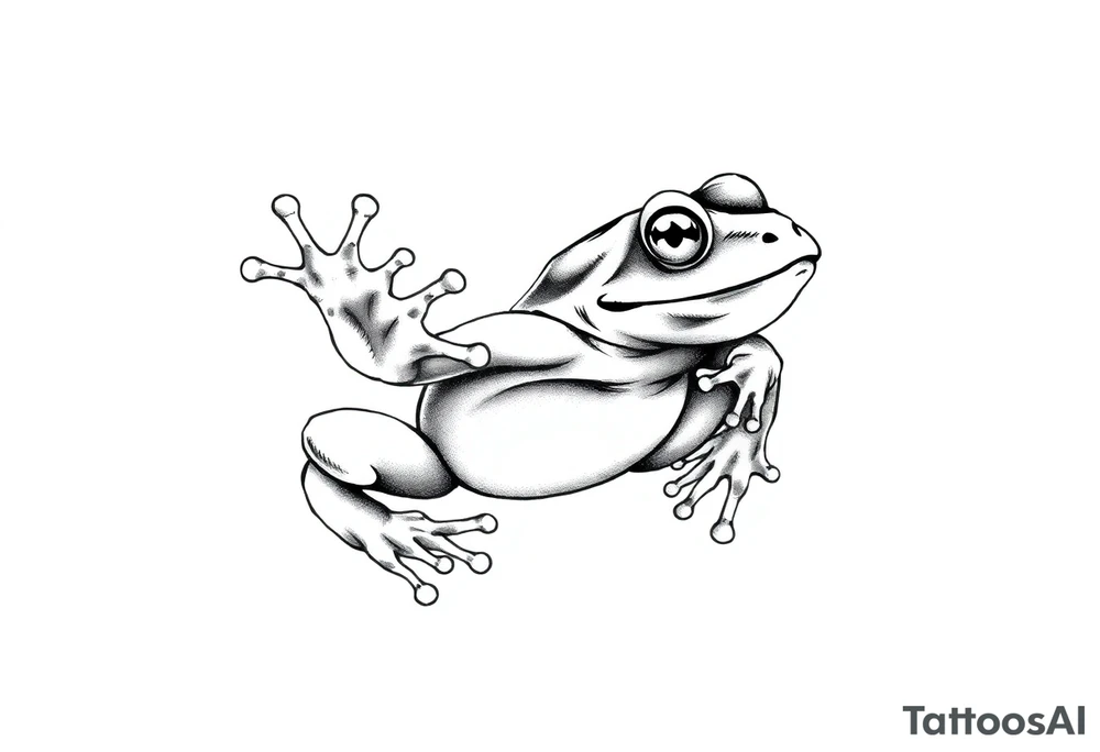 fighting frog tattoo idea