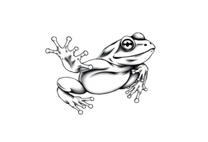 fighting frog tattoo idea