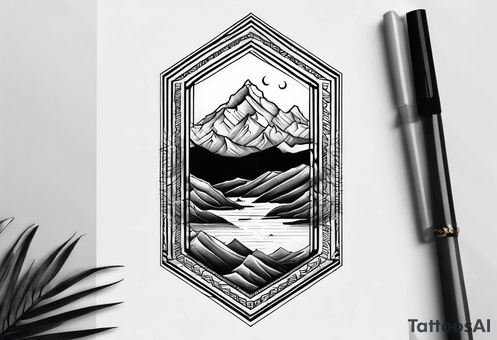 Himalaya mountain range Nepal tattoo idea