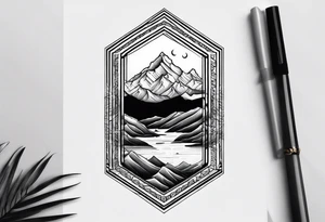 Himalaya mountain range Nepal tattoo idea