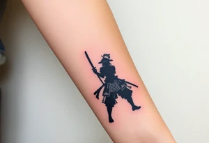 samurai warrior silhouette tattoo idea