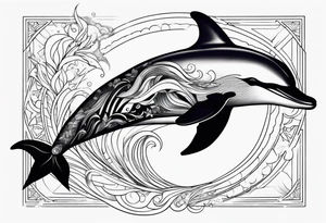 Aquarius spirit animal dolphin tattoo idea
